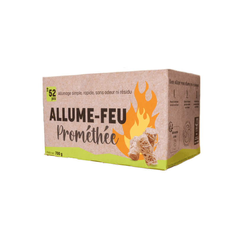 Allume-feu 100% naturel en laine de bois (50 pcs)