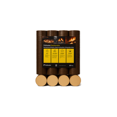 Briquettes 100% Hêtre Premium - 960kg (96 sacs de 10 kg)